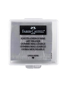 Gomme faber castell mie de pain corrige dessins pastel crayon fusain coloris gris étui plastique. 2