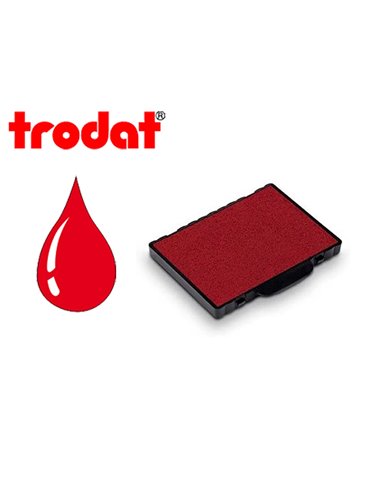 Cassette encrage trodat 6/58c pour tampon professionnal metal line 5274/5474/5208/5480/55512/55418 coloris rouge.