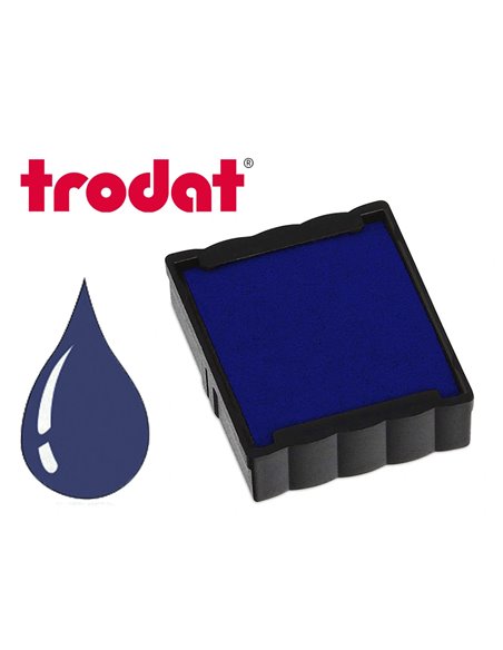 Cassette encrage trodat 6/4922b pour tampon encreur printy 4922 taille empreinte 20x20mm coloris bleu.