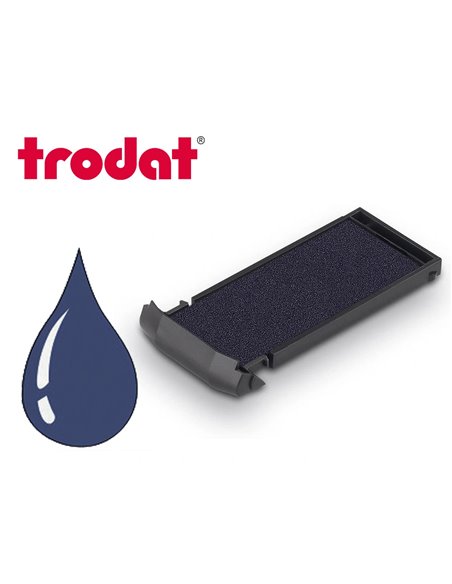 Cassette encrage trodat 6/9411 pour tampon mobile printy 9411 38x14mm coloris bleu.