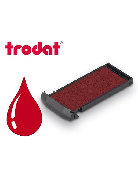 Cassette encrage trodat 6/9412 pour tampon mobile printy 9412 47x18mm coloris rouge.