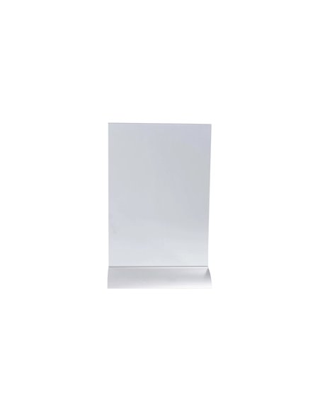 Porte-visuel exacompta acrylique vertical a5 socle aluminium coloris cristal.