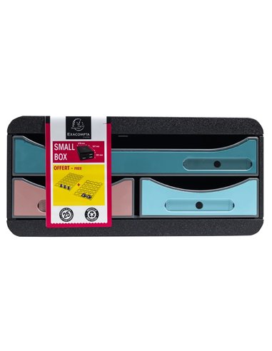 Module classement exacompta small box skandi 3 tiroirs coloris assortis.