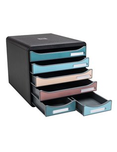 Module classement exacompta big box maxi skandi 6 tiroirs coloris assortis.