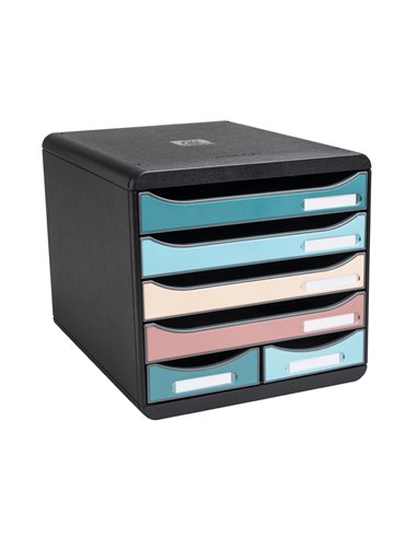 Module classement exacompta big box maxi skandi 6 tiroirs coloris assortis.