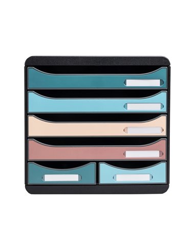 Module classement exacompta big box maxi skandi 6 tiroirs coloris assortis.