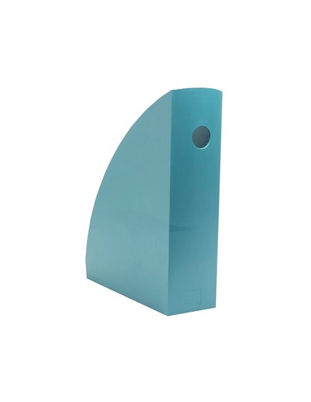 Porte-revues exacompta mag-cube skandi a4+ oeillet de prehension coloris bleu pacifique.