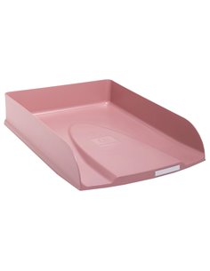 Corbeille courrier exacompta combo styli skandi a4+ superposable verticale/escalier coloris vieux rose.