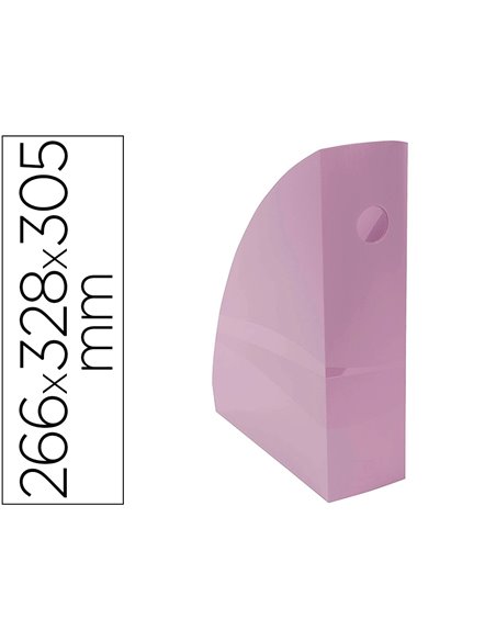 Porte revues exacompta mag-cube pour documents a4 pastel mauve pastel.