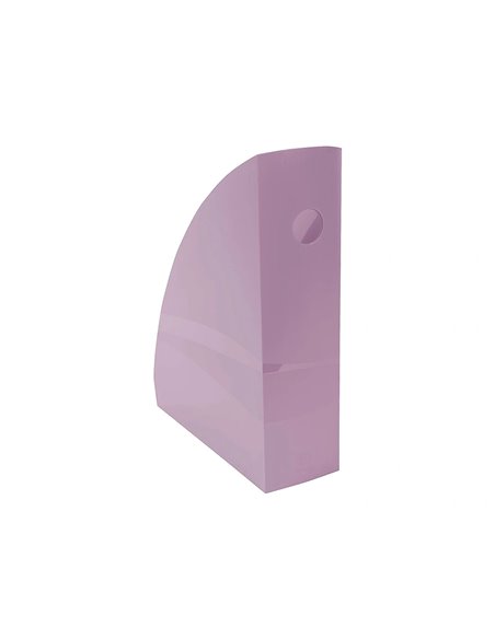 Porte revues exacompta mag-cube pour documents a4 pastel mauve pastel.