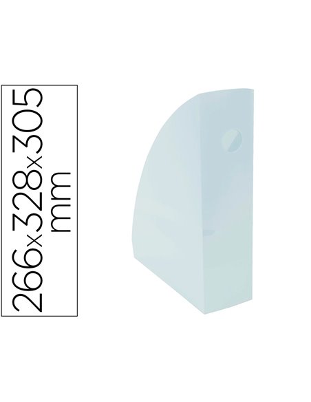 Porte revues exacompta mag-cube pour documents a4 pastel bleu pastel.