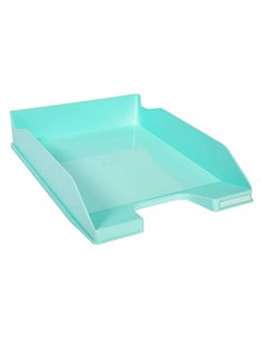 Corbeille a courrier exacompta combo midi pour documents a4 vert pastel glossy. 2