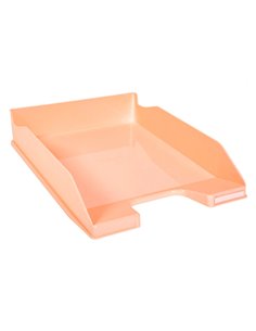 Corbeille a courrier exacompta combo midi pour documents a4 pastel corail glossy. 2