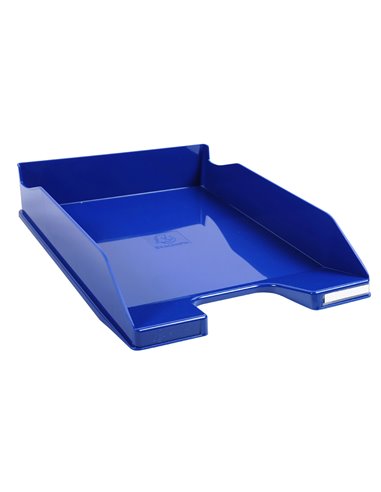 Corbeille courrier exacompta midi-combo iderama superposable verticale/escalier coloris bleu royal brillant.