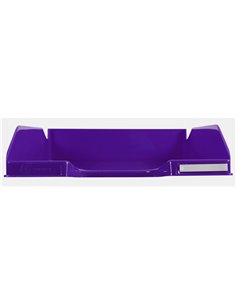 Corbeille courrier exacompta midi-combo iderama superposable verticale/escalier coloris violet brillant. 2