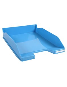 Corbeille courrier exacompta midi-combo iderama superposable verticale/escalier coloris turquoise brillant.