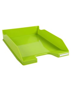 Corbeille courrier exacompta midi-combo iderama superposable verticale/escalier coloris vert anis brillant.