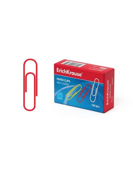 Pinces en acier plastifiées Erichkrause - Haute résistance et durabilité - Colorées - 33 mm