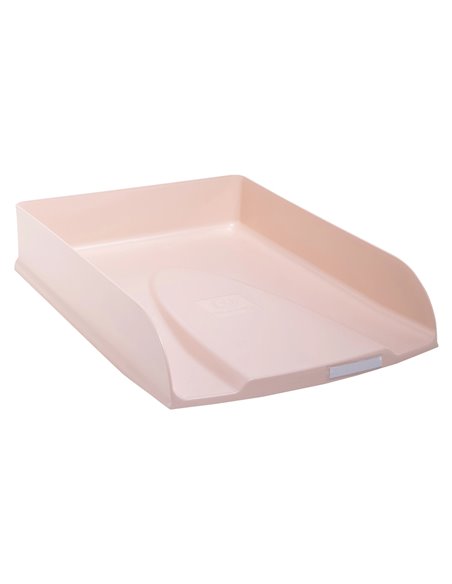 Corbeille courrier exacompta combo styli skandi a4+ superposable verticale/escalier coloris nude.