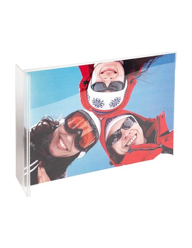 Porte visuel exacompta a6 droit vertical cristal.