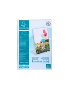 Porte-visuel exacompta acrylique incline vertical a4 coloris cristal. 2
