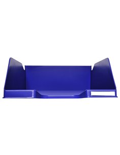 Corbeille courrier exacompta maxi-combo office superposable verticale/escalier coloris bleu nuit. 2