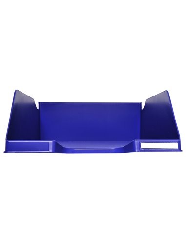 Corbeille courrier exacompta maxi-combo office superposable verticale/escalier coloris bleu nuit.