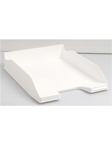 Corbeille courrier exacompta office midi-combo superposable verticale/escalier coloris blanc.