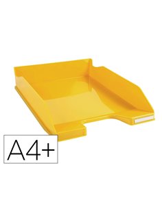 Corbeille a courrier exacompta bee blue plastique recycle a4+ superposable capacite 500f coloris safran.