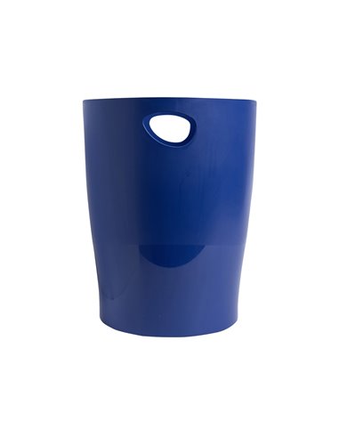 Corbeille a papier exacompta ecobin beeblue capacite 15l coloris bleu marine.