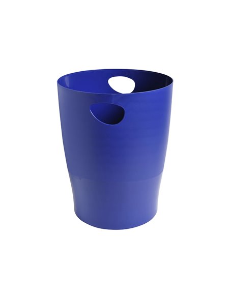 Corbeille a papier exacompta ecobin beeblue capacite 15l coloris bleu marine.