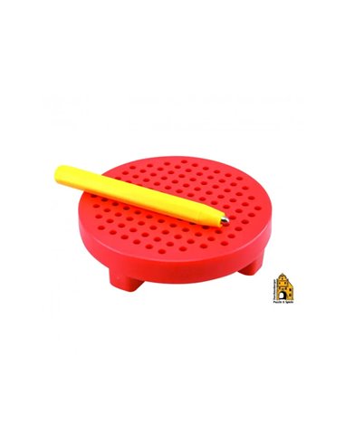 Mini magpad rond gowi 1 tableau magnetique 120 billes 1 crayon aimante.