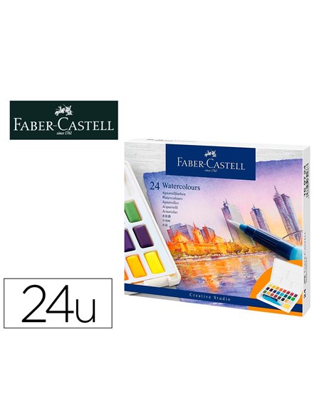 Peinture aquarelle faber castell boite de 24.