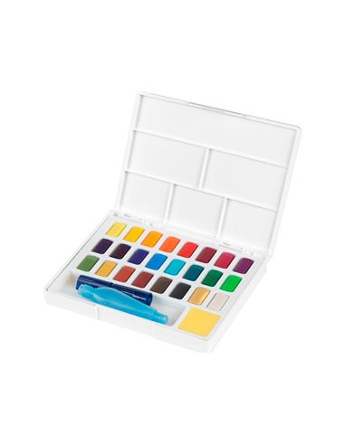 Peinture aquarelle faber castell boite de 24.