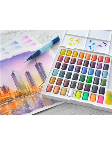 Peinture aquarelle faber castell boite de 24.