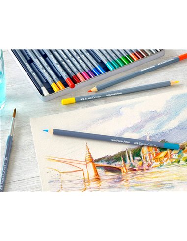 Peinture aquarelle faber castell boite de 12.