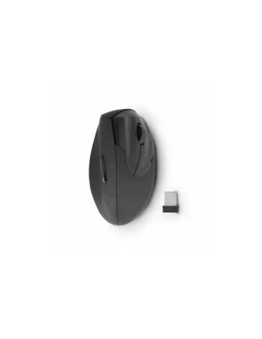 Souris sans fil ergonomique verticale pour droitiers optique 4 boutons 2,4ghz recepteur sans fil usb.