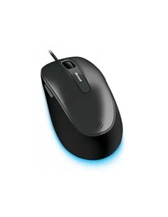 Souris microsoft 4500 optique 5 boutons filaire usb adaptee aux droitiers et gauchers noir.