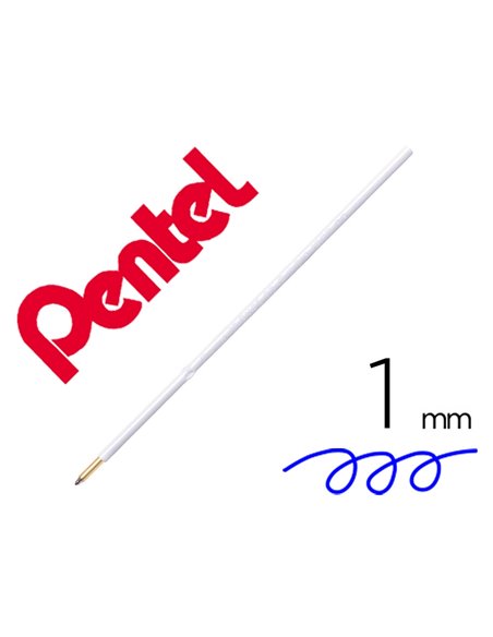 Recharge pour stylo-bille retractable pentel bx470 izee pointe large 1mm encre bleue sachet 2 unites.