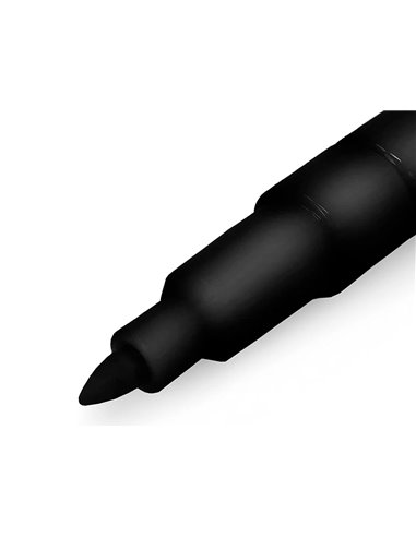 Marqueur pentel permanent n50s corps metal pointe conique tres fine encre indelebile tous supports noire.