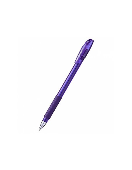 Stylo-bille pentel feel-it écriture moyenne pointe 0.7mm encre coloris violet.