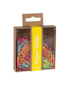 Pack de 100 pinces Apli Fluor Collection aux couleurs fuchsia, jaune, orange et turquoise