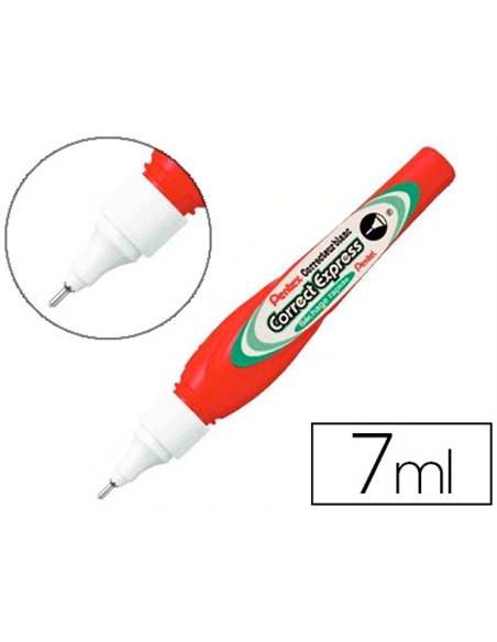 Stylo correcteur pentel pocket micro largeur trace 2.0mm sans pvc 7ml correction précise minutieuse.