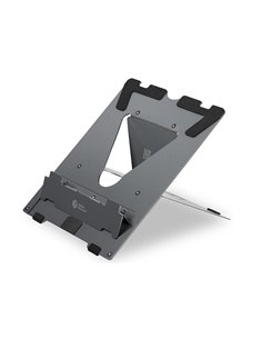 Support ordinateur portable bakker ergo q 160 compact aluminium noir gris.