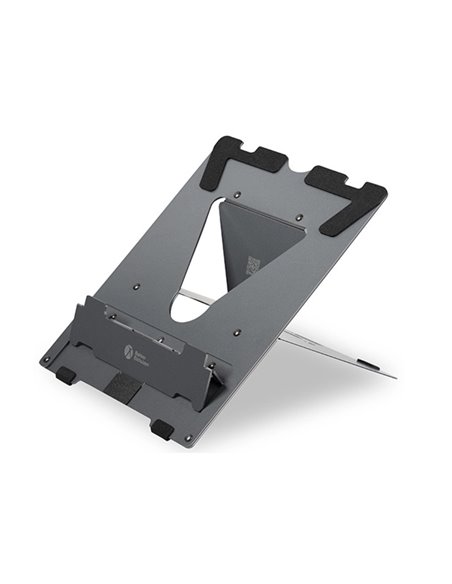 Support ordinateur portable bakker ergo q 160 compact aluminium noir gris.