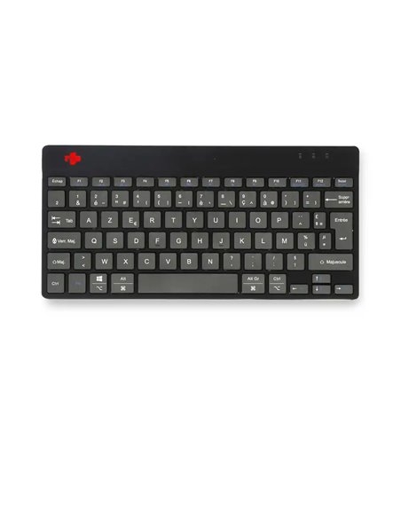 Clavier ergonomique r-go compact break non-filaire coloris noir.