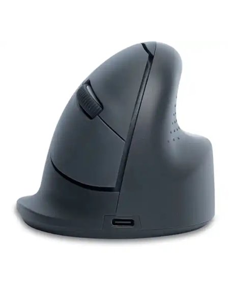 Souris ergonomique r-go verticale he basic sans fil taille moyenne droitier coloris noir.