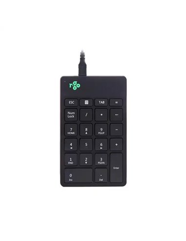 Clavier ergonomique r-go numpad break filaire coloris noir.