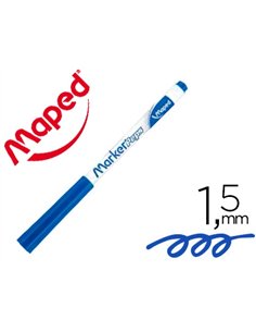 Feutre maped marker'peps effaçable à sec pour ardoises blanches coloris bleu.