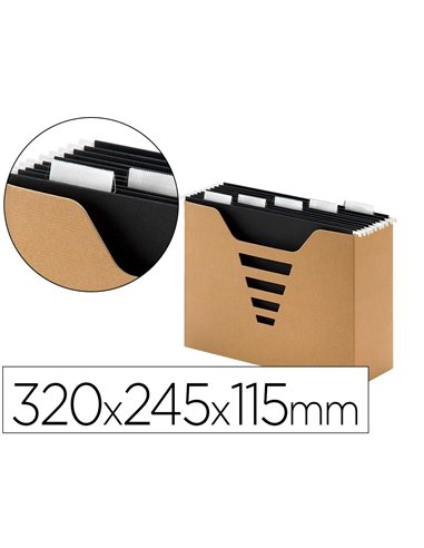 Boite dossiers suspendus multo kraft carton lot de 3 320x245x115mm.